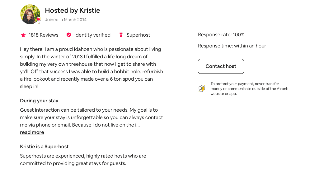 Airbnb Profile Example -2